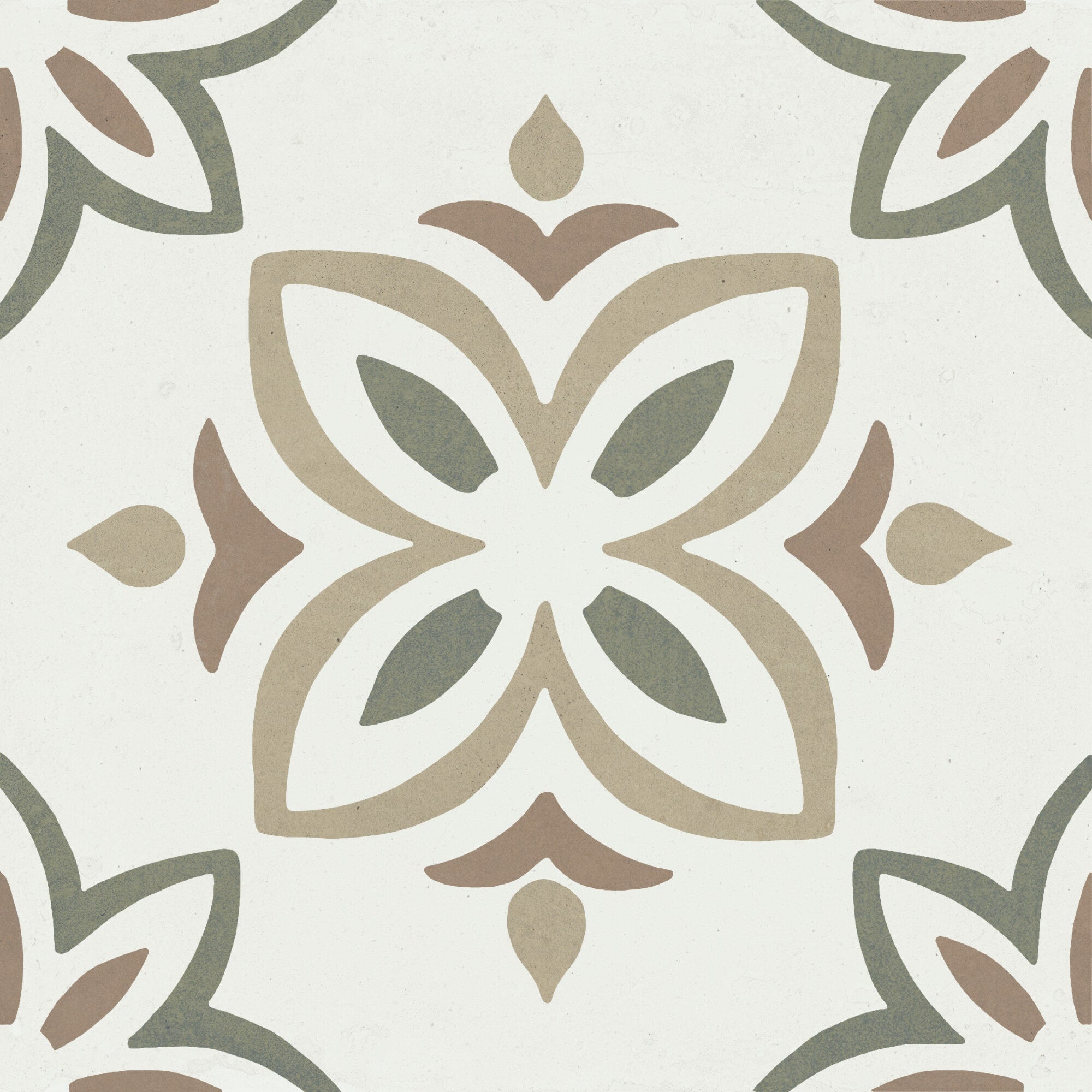 Carrelage imitation ciment PROVENZA GREEN BLOOM 22X22