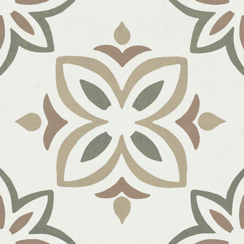 Carrelage imitation ciment PROVENZA GREEN BLOOM 22X22