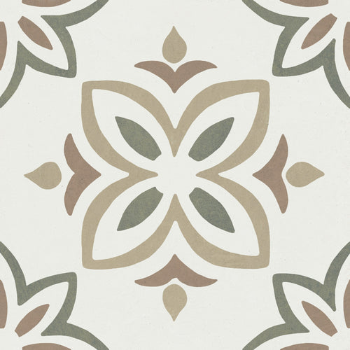 Carrelage imitation ciment PROVENZA GREEN BLOOM 22X22