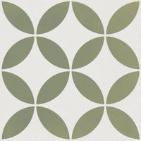 Mayari green Petal carrelage décoratif mat 22,3x22,3