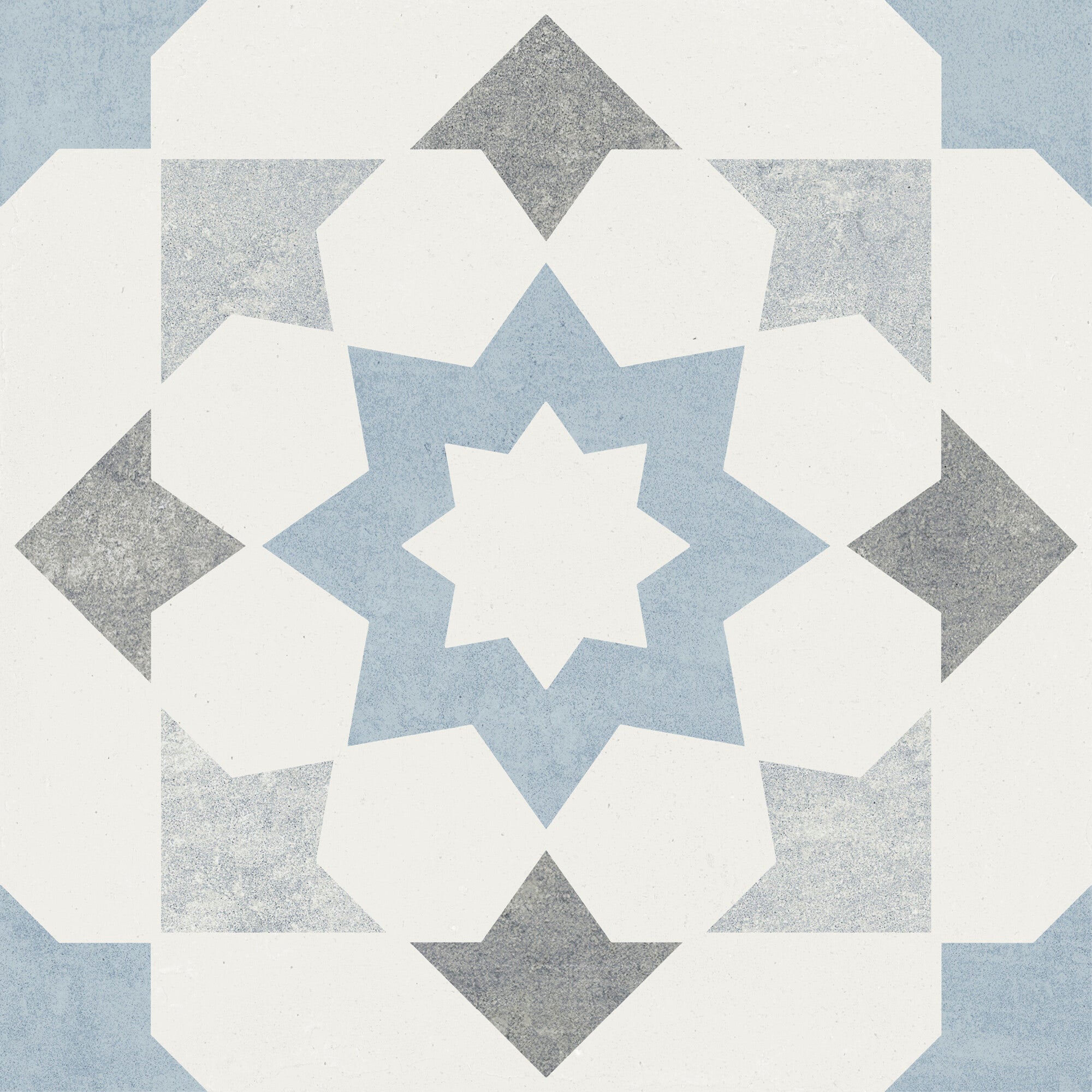 Carrelage imitation ciment DOHA BLUE STAR 22X22