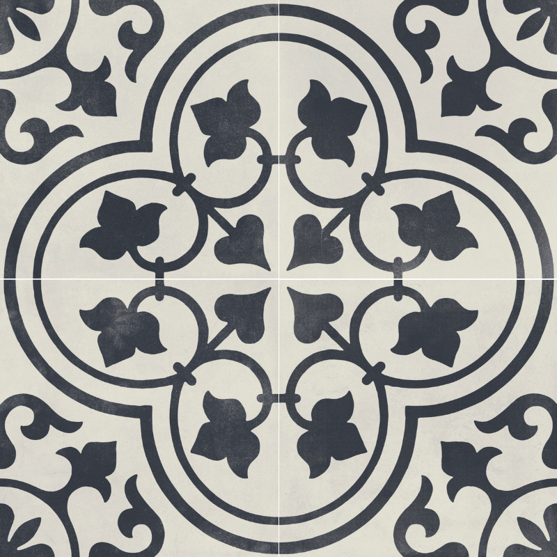 Carrelage effet ciment Cuban White Star 22,3x22,3 cm