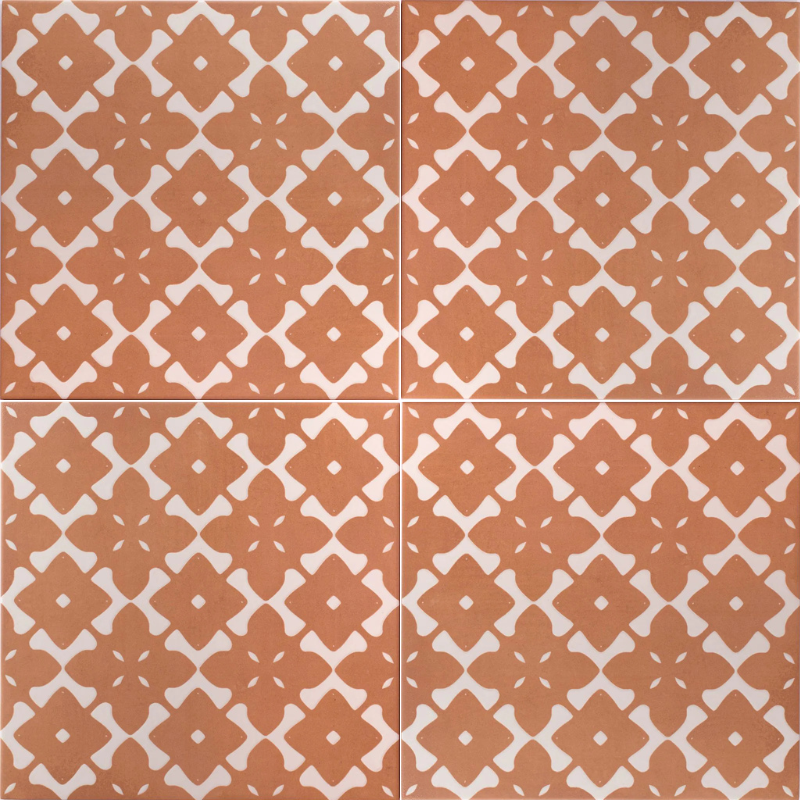 Carrelage imitation terre cuite - Bari deco terra 33x33 - 1 m²/colis