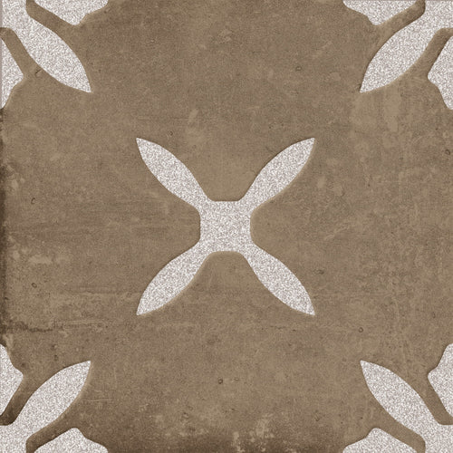 PANGEA CHOCOLATE FLOWER carrelage décoratif mat 22,3x22,3