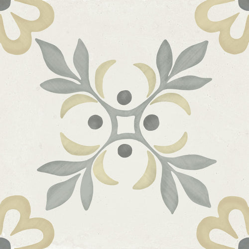 Carrelage décoratif Llevant Yellow Garden 22x22 cm