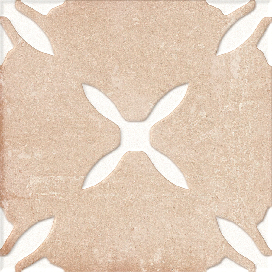 Carrelage effet terre Pangea Sand Flower 22,3x22,3 cm