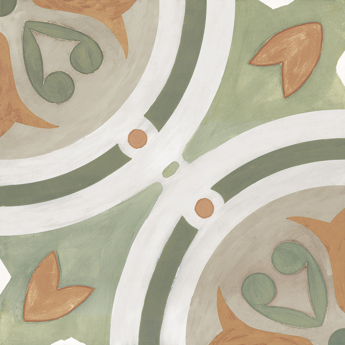 Carrelage carreau de ciment Amber Green 22x22 cm
