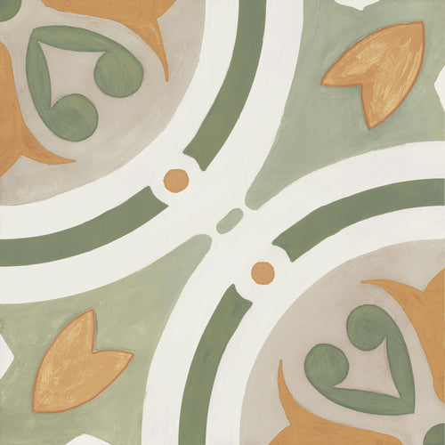 Carrelage imitation ciment AMBER GREEN 22x22 cm - 0.65m²/colis
