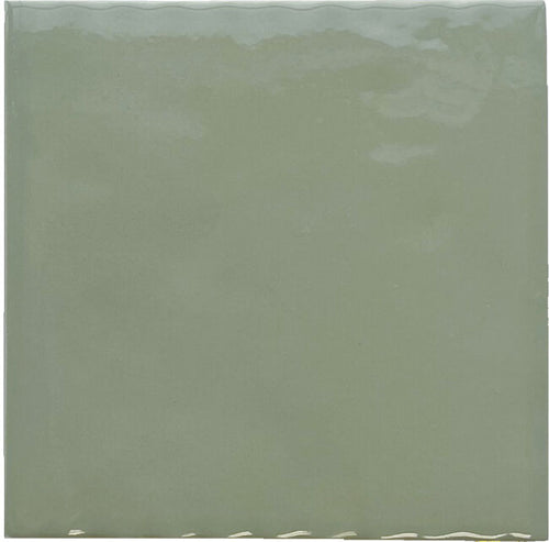 Carrelage mural design In & Out IN Green 12,3x12,3 cm – vue du carreau
