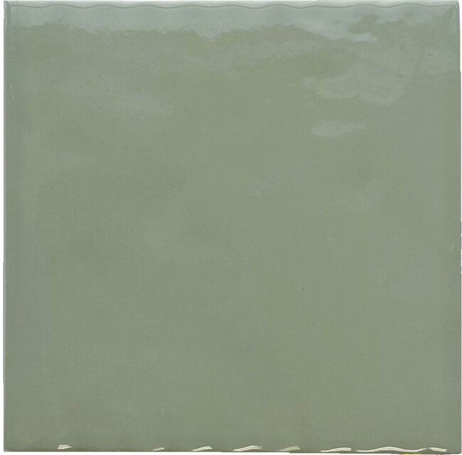 Carrelage mural design In & Out IN Green 12,3x12,3 cm – vue du carreau