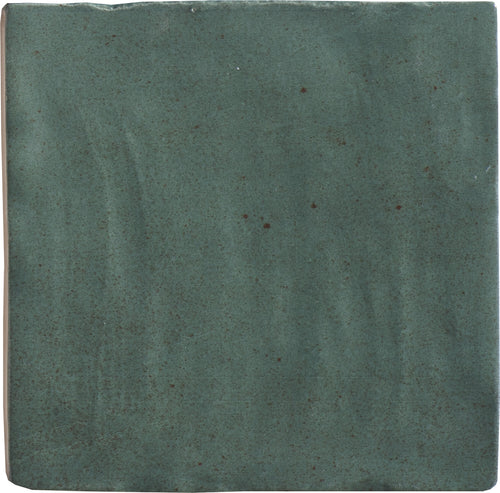 Faïence effet zellige Sahn Green 10x10 cm