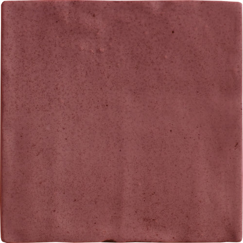 Faïence effet zellige Sahn Red 10x10 cm