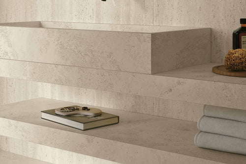 La Geoteca Travertino Ivory Cross 80x80 - 8.5mm - 1.28 m²/colis