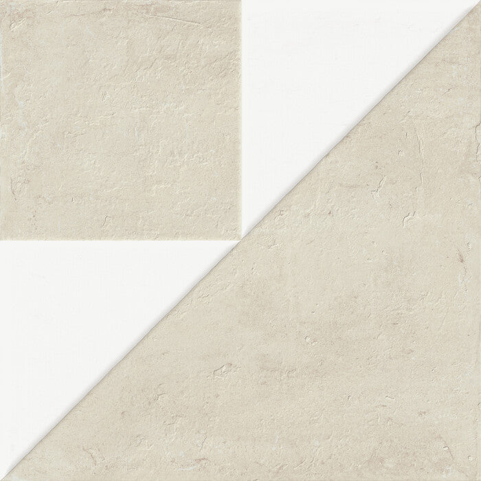 Carrelage décoratif Kora White décor White 22,3x22,3 cm – vue du carreau