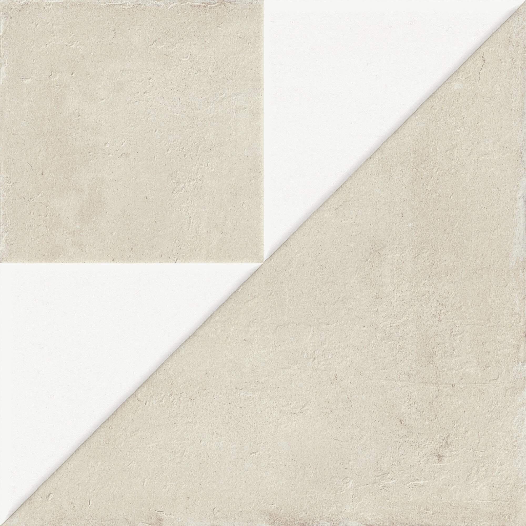 Carrelage décoratif Kora White décor White 22,3x22,3 cm