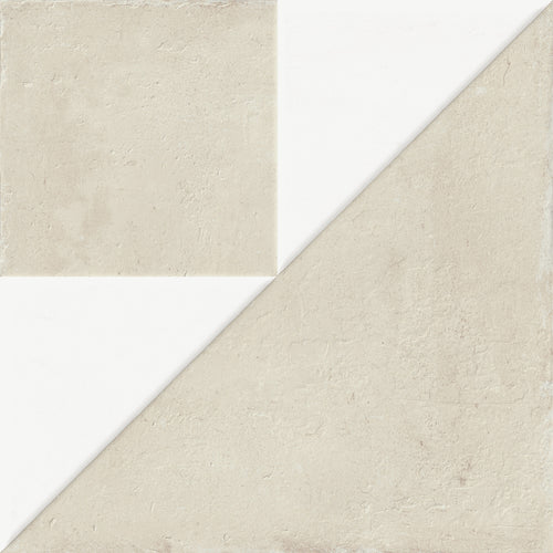 Carrelage décoratif Kora White décor White 22,3x22,3 cm