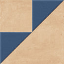 Carrelage décoratif Kora Clay décor Blue 22,3x22,3 cm – vue du carreau
