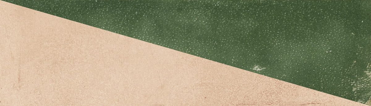 Carrelage décor Siena Green Décor brillant 6,4x22,3 cm