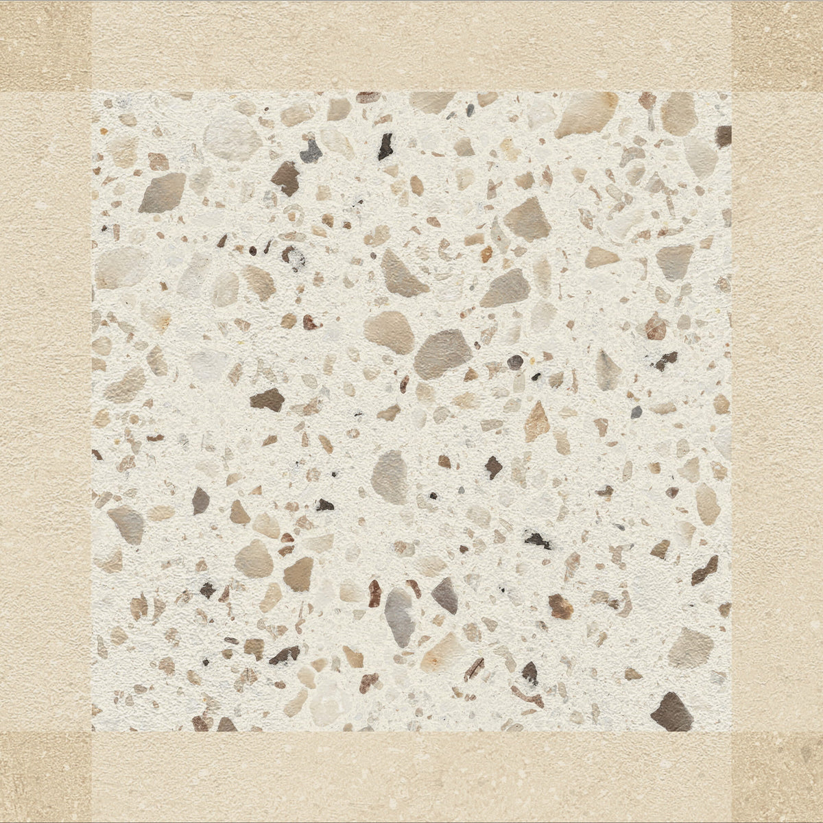 Carrelage décor terrazzo Croma Sand Décor mat 25x25 cm
