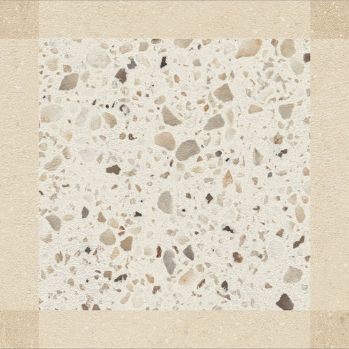 Carrelage décor terrazzo Croma Sand Décor mat 25x25 cm