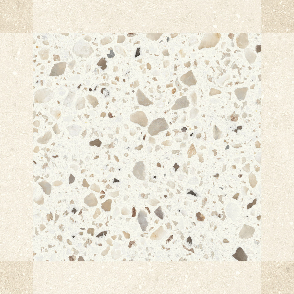 Carrelage décor terrazzo Croma Sand Décor mat 25x25 cm