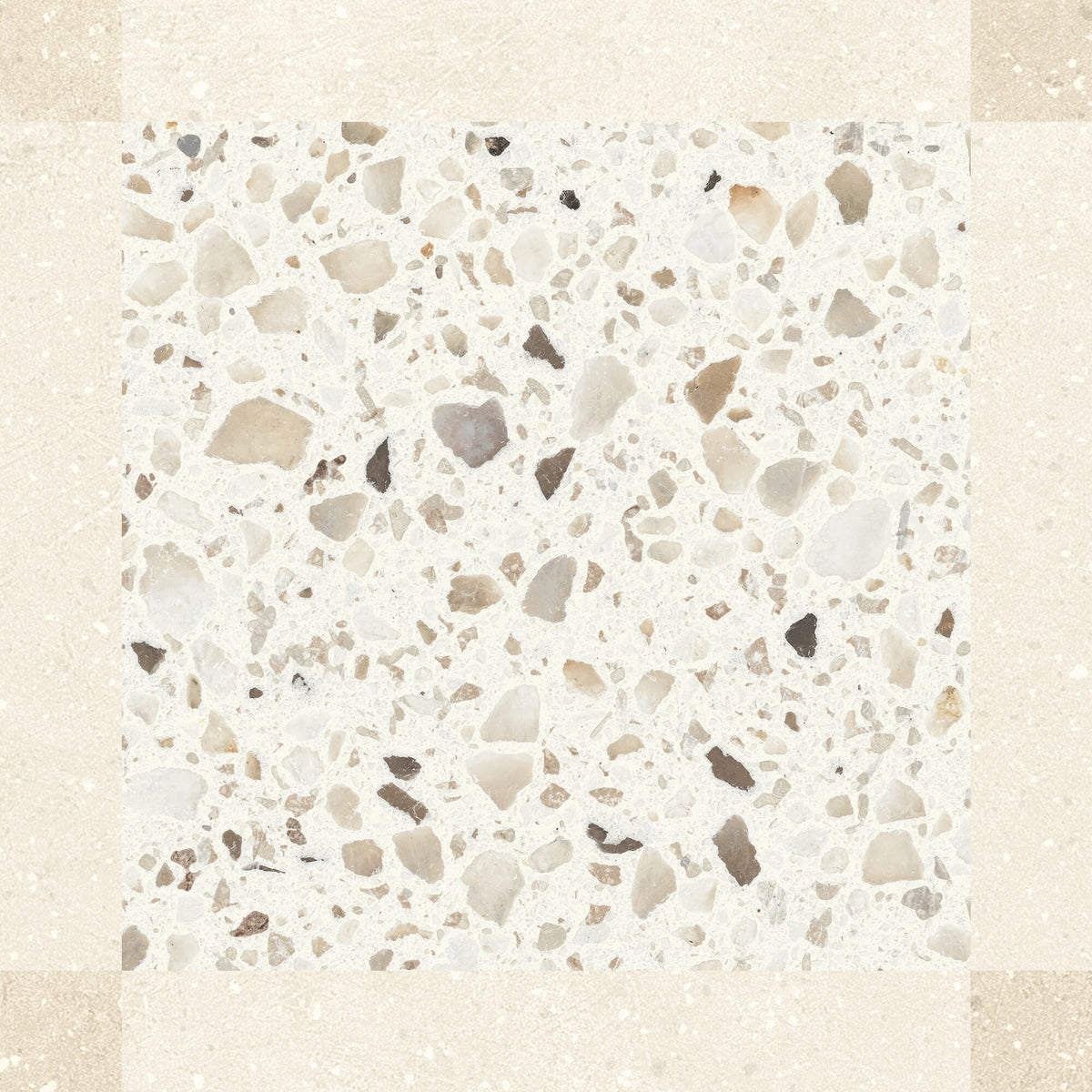 Carrelage décor terrazzo Croma Sand Décor mat 25x25 cm