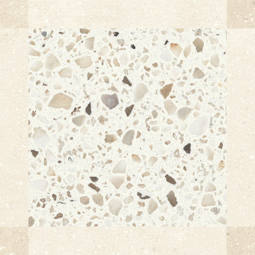 Carrelage décor terrazzo Croma Sand Décor mat 25x25 cm