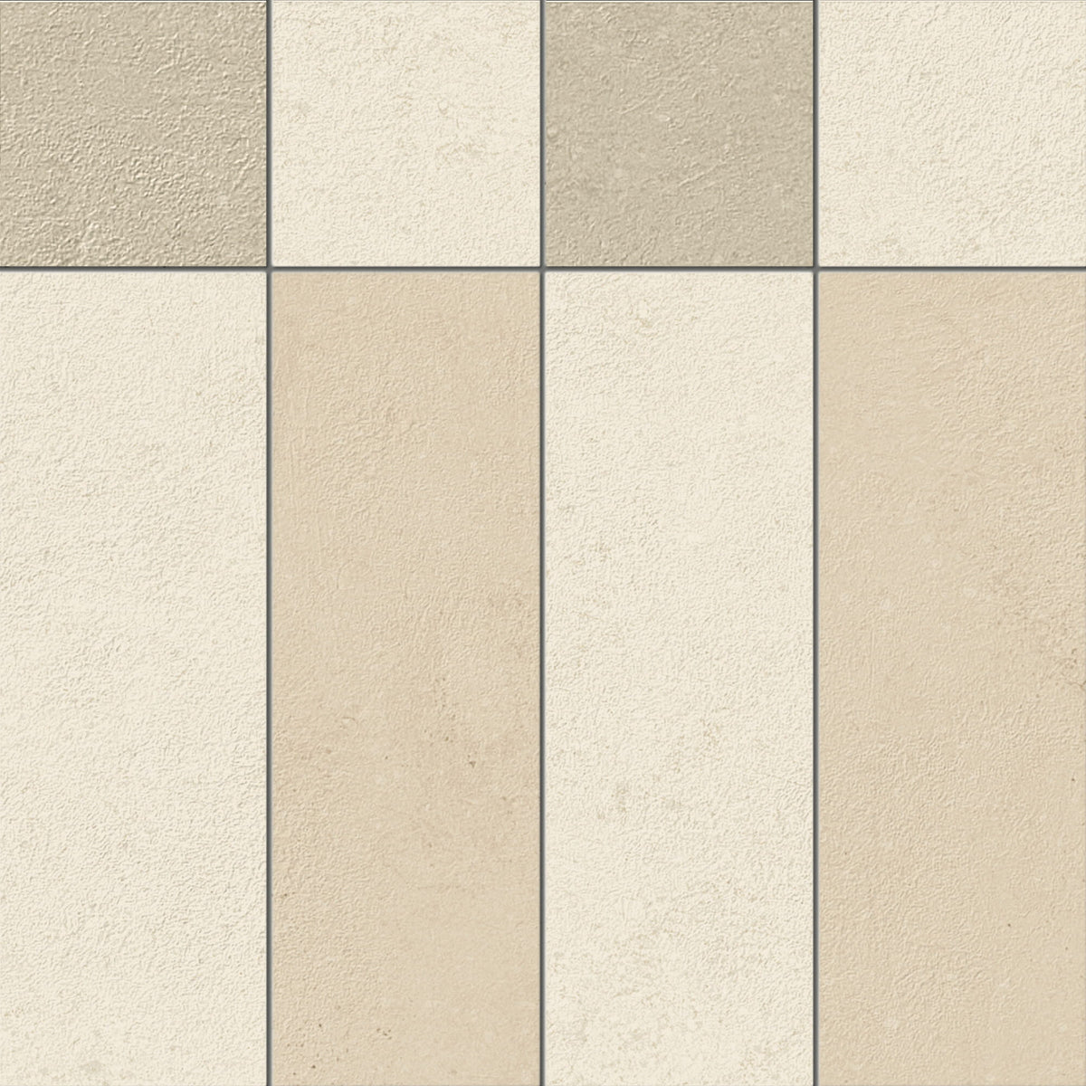 Mosaïque Croma White effet béton 30x30 cm