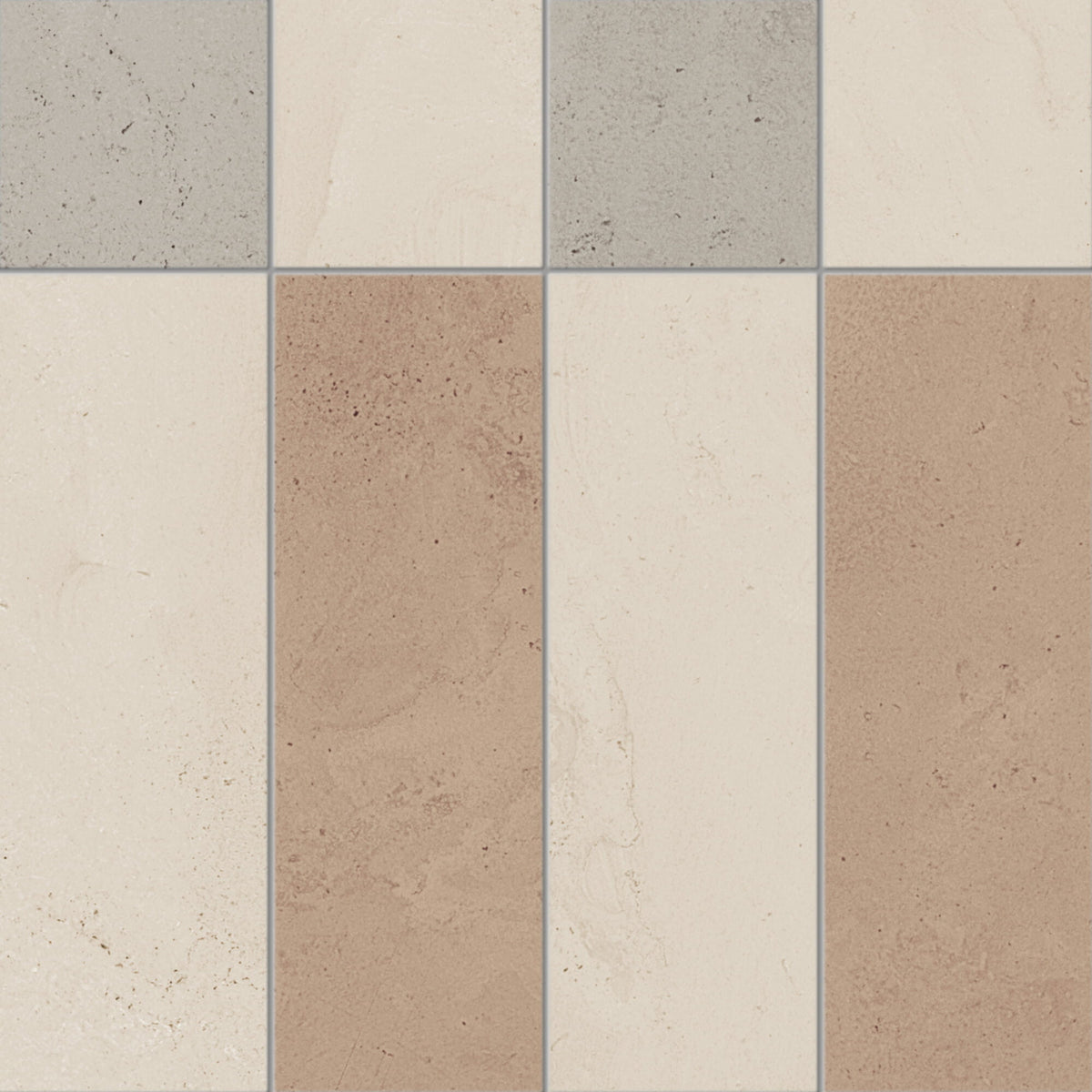 Mosaïque Croma Clay effet béton 30x30 cm