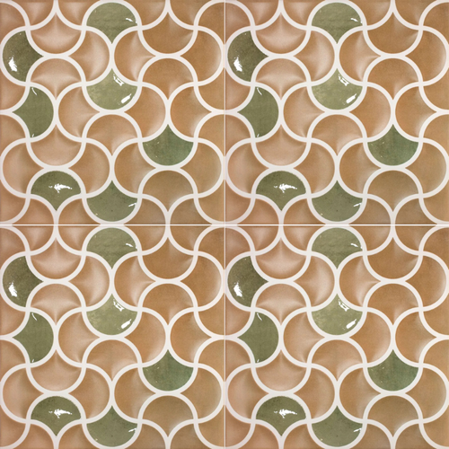 Carrelage imitation terre cuite - Bari lattice terra emeral 33x33 - 0.89 m²/colis