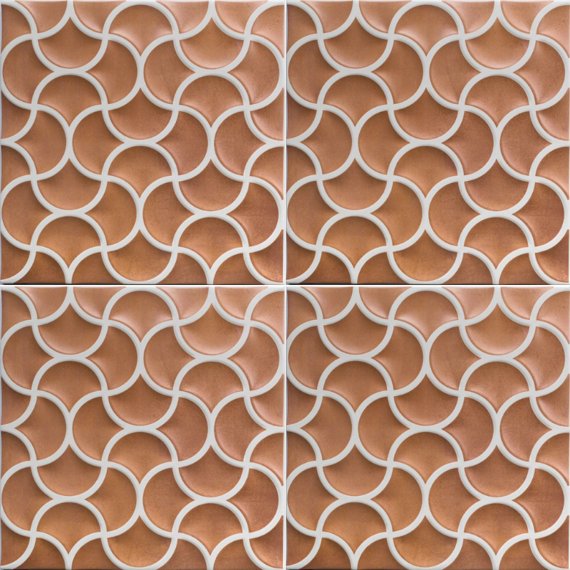 Carrelage imitation terre cuite - Bari lattice cotto 33x33 - 0.89 m²/colis