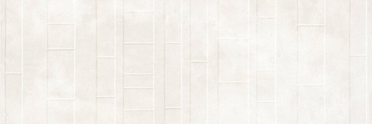 Faïence effet ciment Newclay Zen White mat 40x120 cm