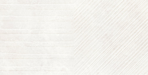 Faïence effet ciment Newclay Craft White mat 25x50 cm