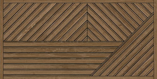 Faïence effet bois Studio Laths Walnut mat 60x120 cm