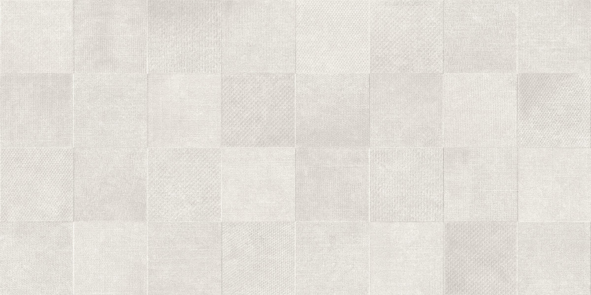 Faïence murale texturée Trames Patch Bone mat 60x120 cm