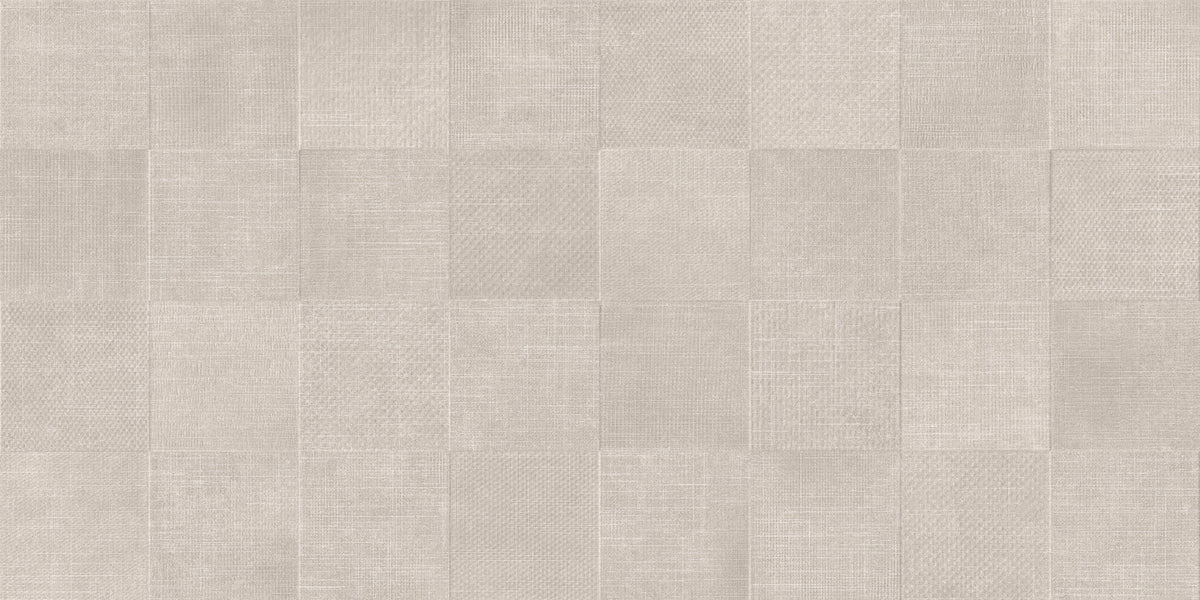Faïence murale texturée Trames Patch Almond mat 60x120 cm