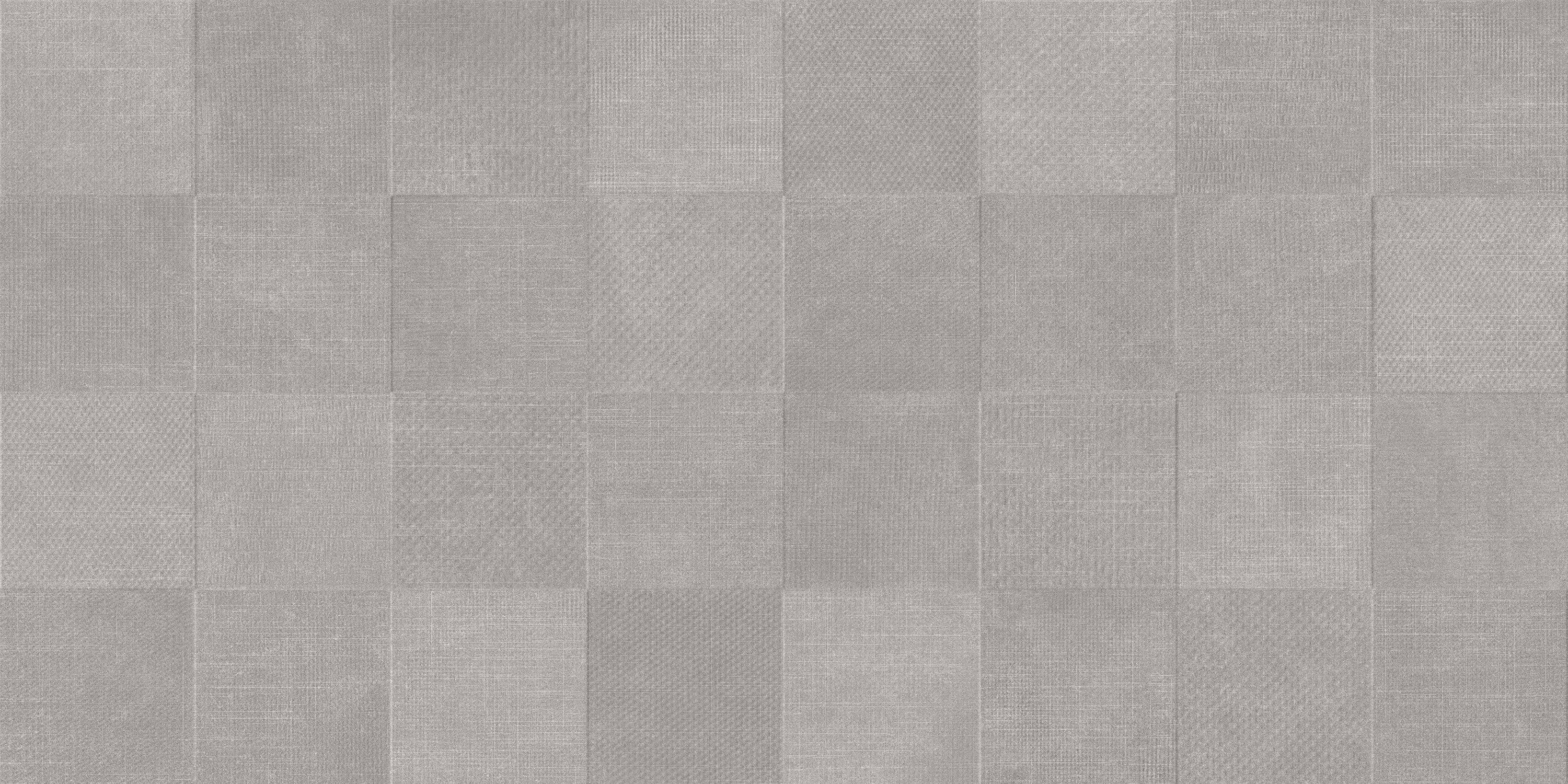 Faïence murale texturée Trames Patch Gray mat 60x120 cm