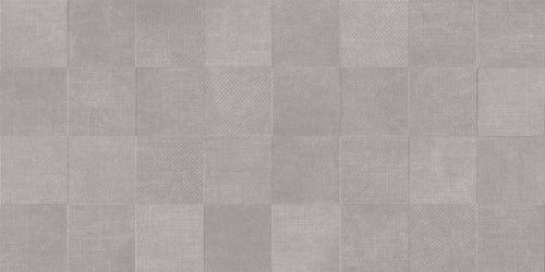 Faïence murale texturée Trames Patch Gray mat 60x120 cm