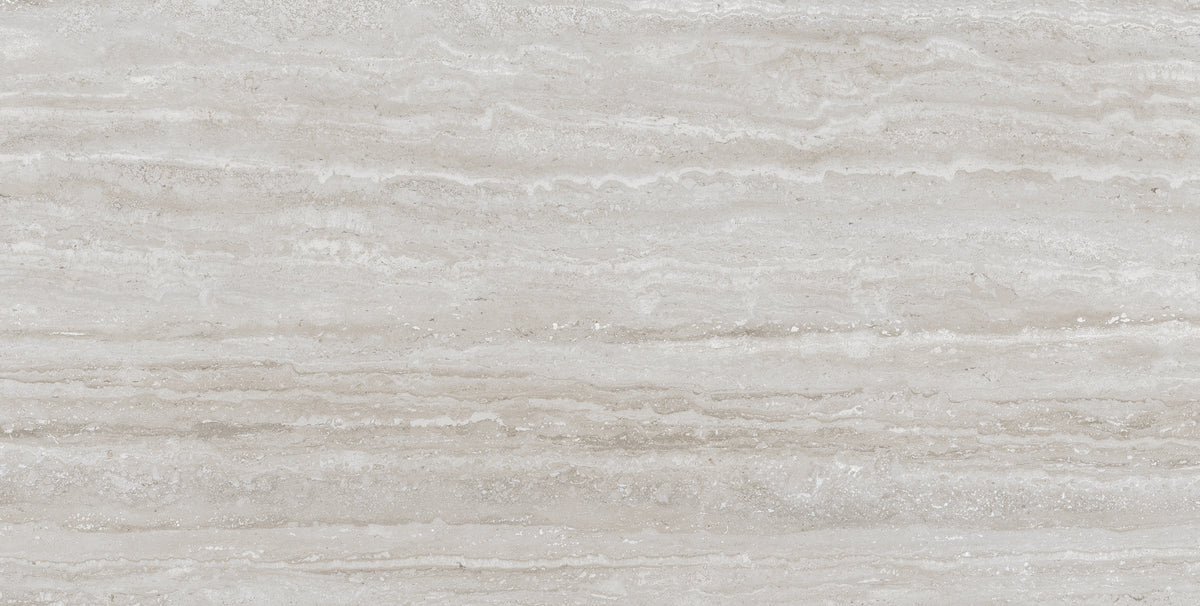 Carrelage effet travertin Flavia Cenere mat 60x120 cm