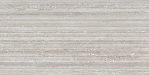 Carrelage effet travertin Flavia Rigata Cenere mat 60x120 cm