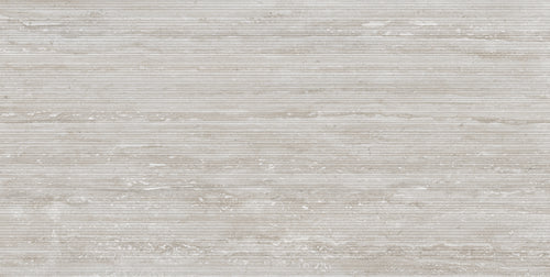 Carrelage effet travertin Flavia Rigata Cenere mat 30x60 cm