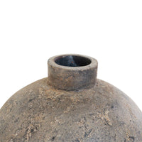 Pot décoratif Corvo en terre cuite brune – 40 x H80 cm