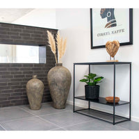Pot décoratif Corvo en terre cuite brune – 40 x H80 cm