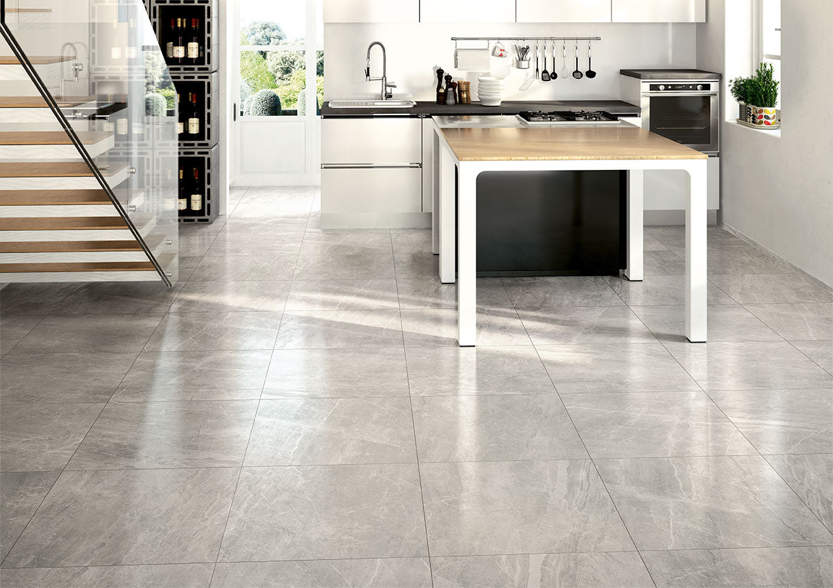 Carrelage effet marbre Athena Grigio 122,2x122,2 cm