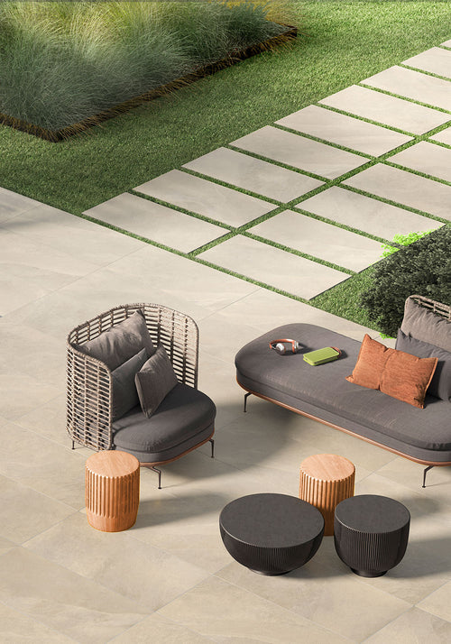 Dalle effet pierre Slash Almond 2 cm 61x122 cm