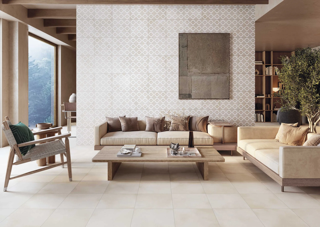 Carrelage imitation terre cuite - Bari deco sand 33x33 - 1 m²/colis