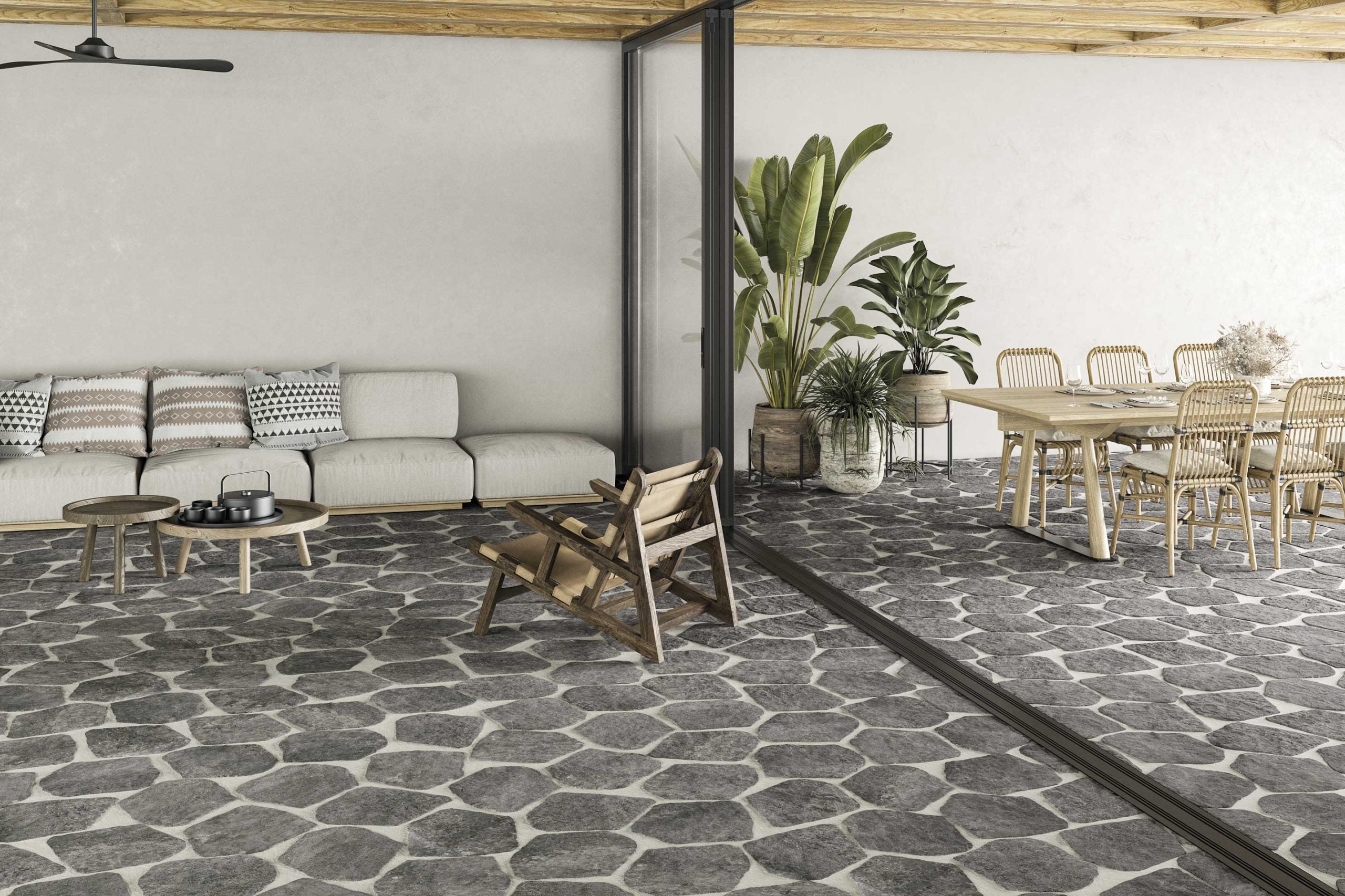 Cuzco Charcoal posé dans un projet d’aménagement