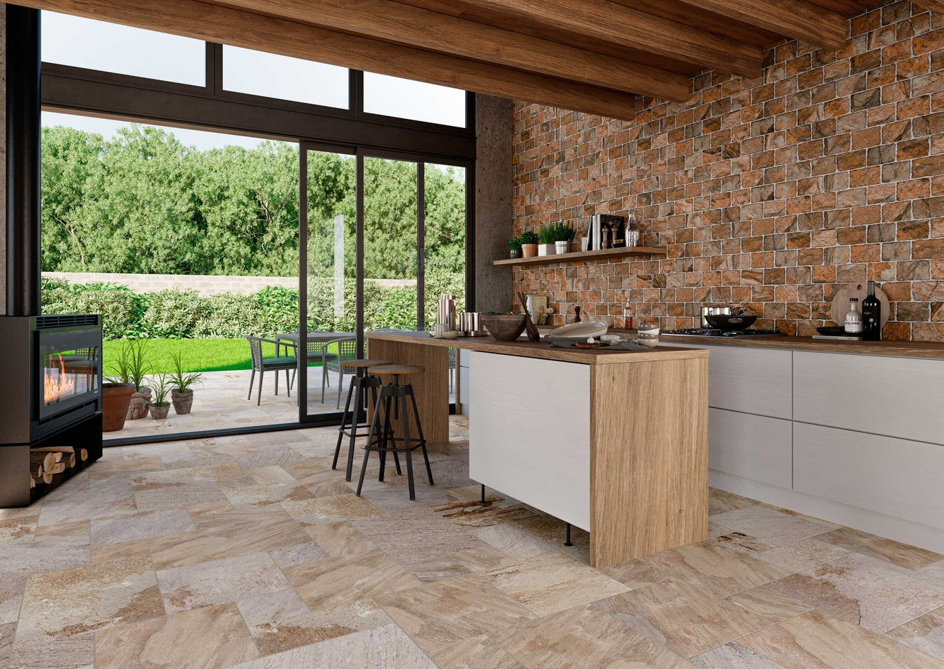 Carrelage effet pierre Filita Cobblestone 44x66 cm