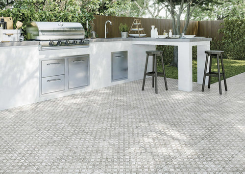 Carrelage effet ciment antidérapant- Fresco ash 33x33 - 0.65 m²/colis