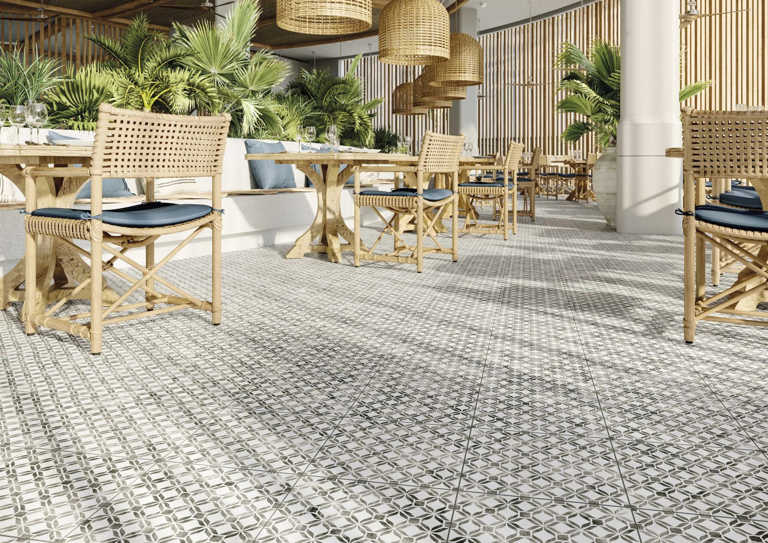 Carrelage effet ciment antidérapant- Fresco black 33x33 - 0.65 m²/colis